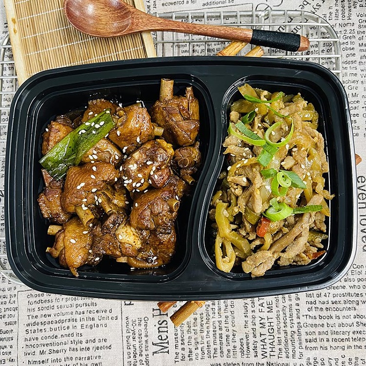 preserved-mustard-greens-stir-fried-with-pork-stripsspicy-stir-fried-chicken-wings-1