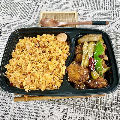 5500老碗经典麻辣香酥鸡＋老干妈虾仁炒饭【1000ml盒装】