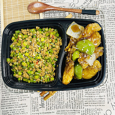 5815糖醋鱼片+肉末蒜苔丁【1000ml盒装】