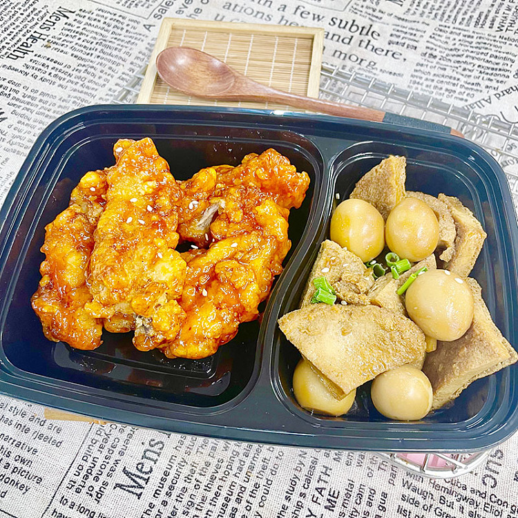 braised-vegetarian-chicken-with-quail-eggskorean-fried-chicken-ribs-1