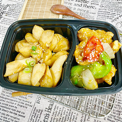 6295冰糖蒜香鱼片＋油焖茭白【1000ml盒装】