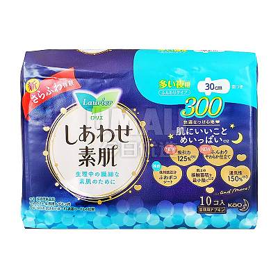 花王 素肌F系列 夜用卫生巾 30cm 10片