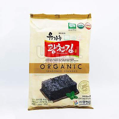 KCK 韩国有机紫菜 大片装 3片入 60g