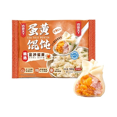 【冻】Umall面点 饺宴天下系列 纯手工蛋黄馄饨 12pcs 180g