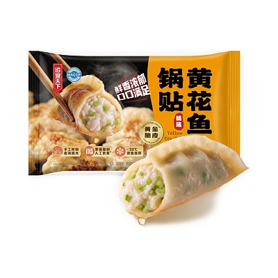 【冻】Umall面点 饺宴天下系列 纯手工黄花鱼锅贴 12pcs 280g