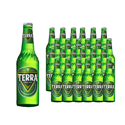 【整箱】韩国Terra 啤酒 玻璃瓶装 330ml*24罐