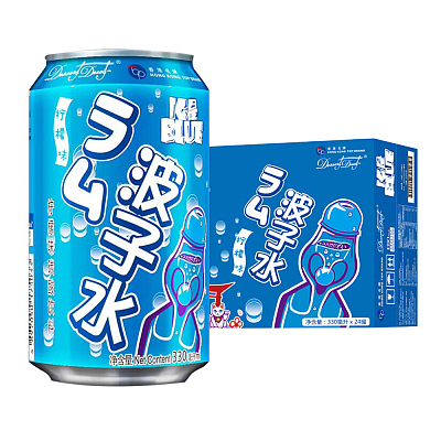 【整箱】EDO 波子苏打水 柠檬味 330ml*6*4/箱