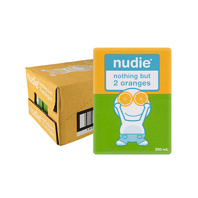 【整箱】Nudie 儿童纯果汁 橙汁 200ml*10