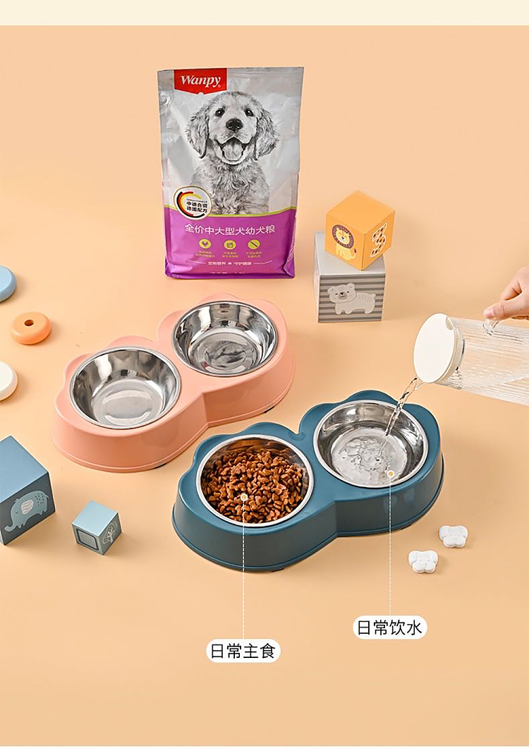 pet-double-bowl-food-bowl-stainless-steel-anti-tip-colors-randomly-issued-3