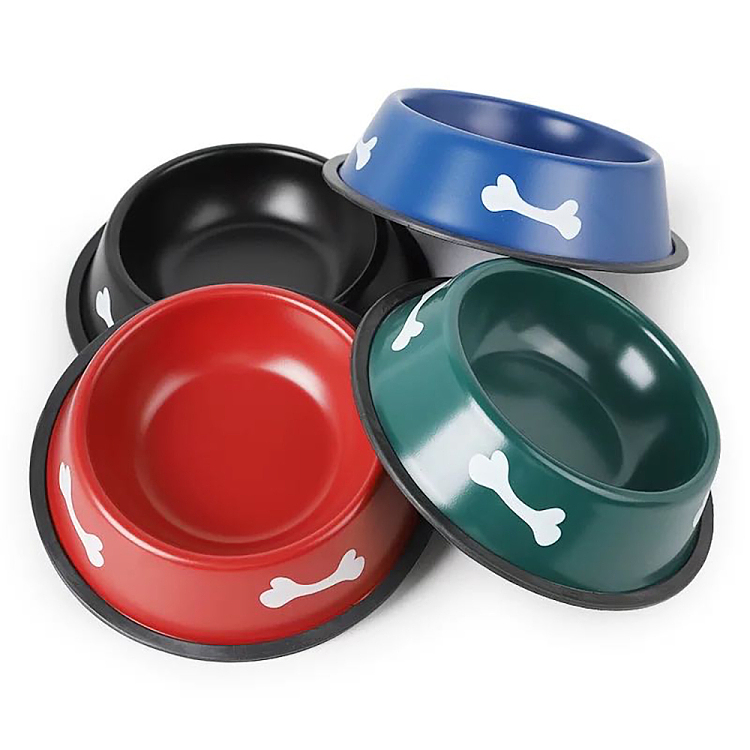 pet-baking-painted-color-steel-bowl-30cm-red-and-blue-random-shipment-1