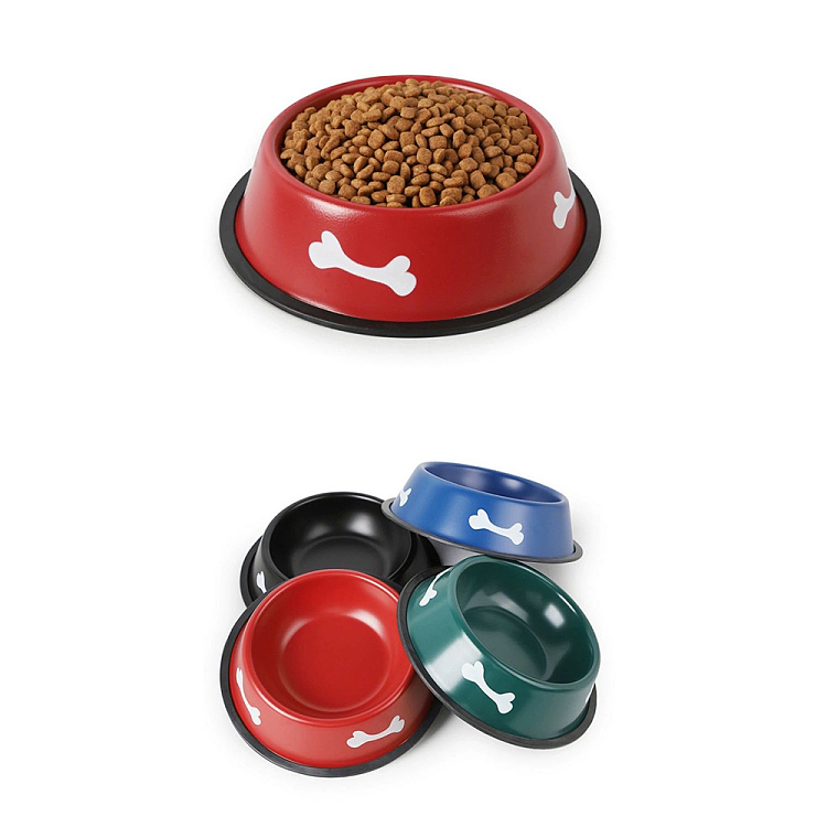 pet-baking-painted-color-steel-bowl-30cm-red-and-blue-random-shipment-2