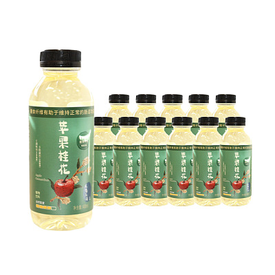 【整箱】又渴乐园 苹果桂花水 400ml*12
