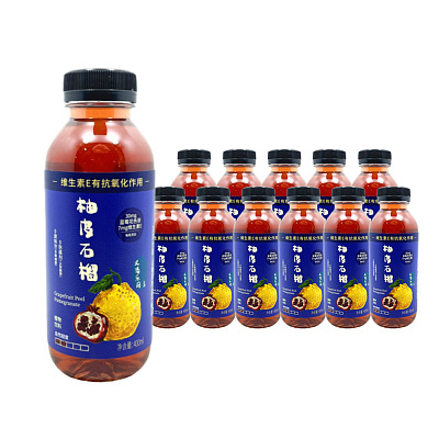 【整箱】又渴乐园 柚皮石榴水 400ml*12