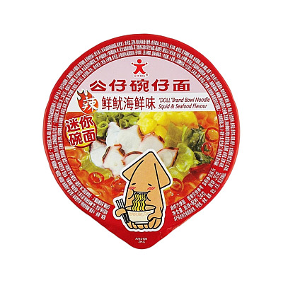 公仔 迷你碗 辣鱿鱼海鲜 47g