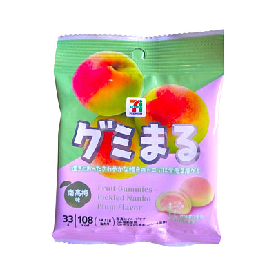 日本711自有品牌 双层软糖 南高梅子味 33g