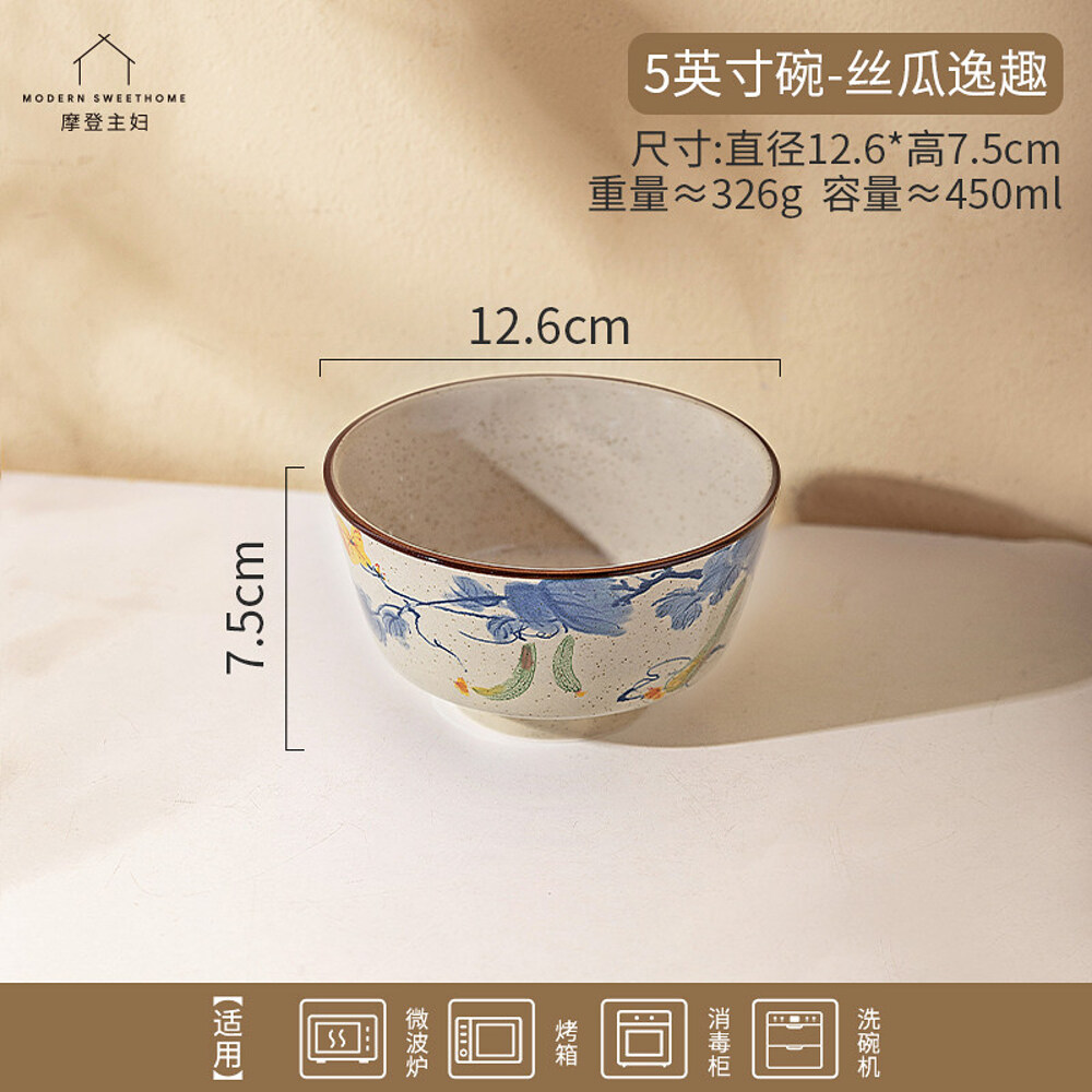 摩登主妇5英寸碗丝瓜逸趣款｜悉尼华人超市送货｜UMall今日优选