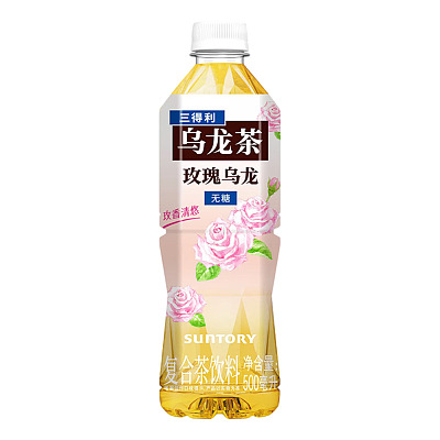 【整箱】三得利 玫瑰乌龙 无糖 500ml*15