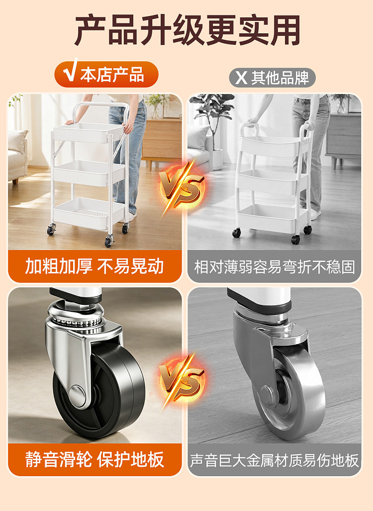 youqin-foldable-no-assembly-required-shopping-cart-with-handles-ivory-4-tier-2