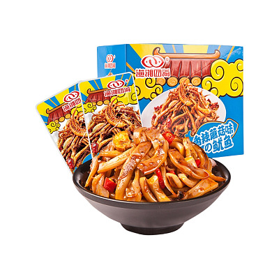 湖南特色 【整盒】渔香四海 香辣蘑菇味鱿鱼 13g*20
