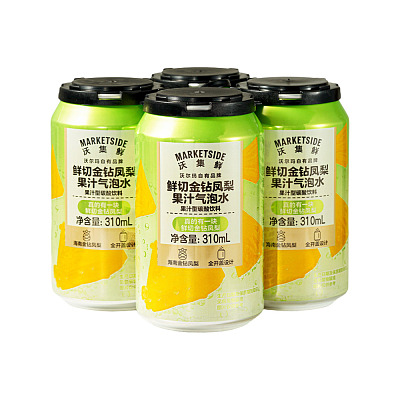 沃集鲜 凤梨气泡水 310ml*4