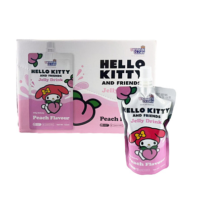 【整箱】Twinkle Glory 0糖吸吸果冻 桃子味 120ml*10袋入