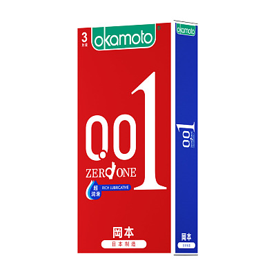 冈本 避孕套 001系列 超润滑款 3只装