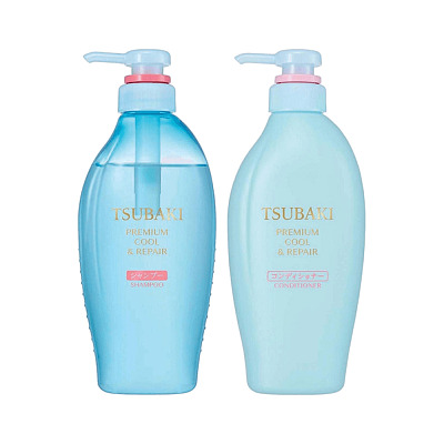 资生堂TSUBAKI 蓝椿冷感清爽洗护套装 450ml+450ml