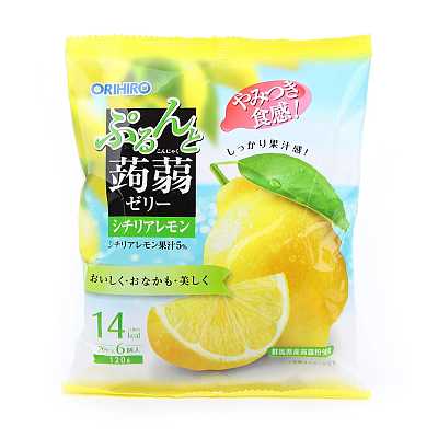 日本 Orihiro 立喜乐 蒟蒻低脂果冻 柠檬味 20g*6个入 120g