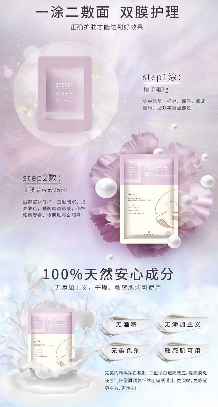 cocochiag-anti-sugar-mask-pearl-model-brightening-and-moisturizing-light-spots-25ml5pcs-box-3