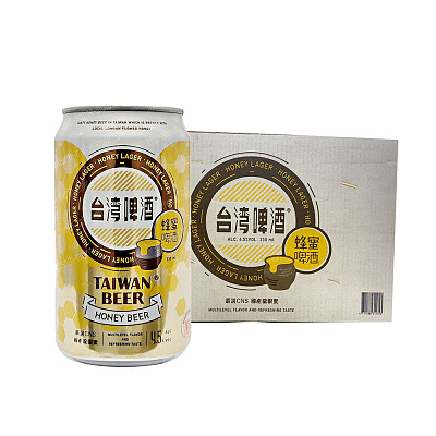【整箱】台湾啤酒 蜂蜜啤酒 酒精含量4.5% 330ml*24个入