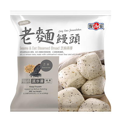 【冻】餐御宴 芝麻燕麦馒头 600g