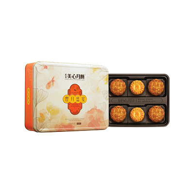 【礼盒】香港美心 丰月盛宴月饼 6枚入 370g