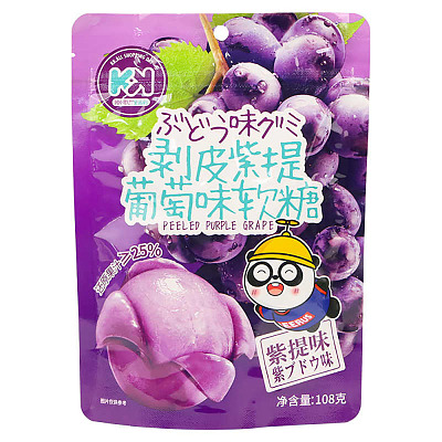 超友味 剥皮紫提软糖 葡萄味 108g