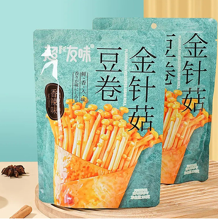 superfriends-flavor-golden-needle-mushroom-and-bean-rolls-spicy-flavor-100g-1