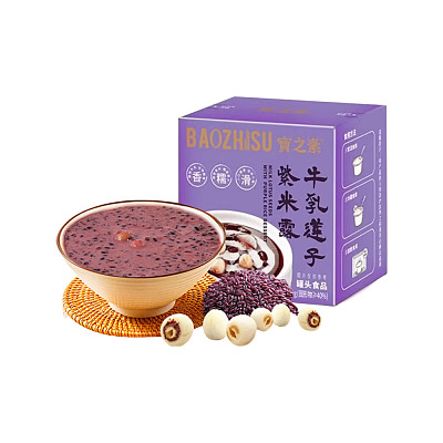 宝之素 牛乳莲子紫米露 195g