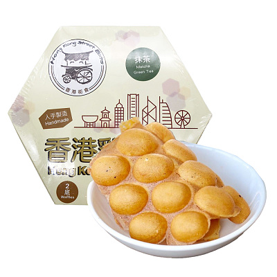 【冻】香港街食 香港鸡蛋仔 抹茶口味 2个入 126g