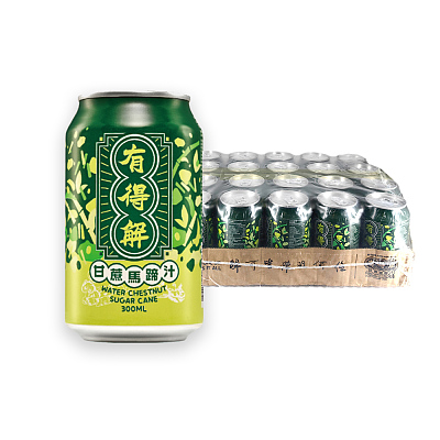 【整箱】有得解 甘蔗马蹄汁 300ml*24罐
