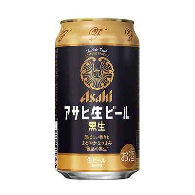 朝日 黑生啤 酒精含量5% 350ml