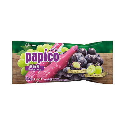 【冻】Glico Papico 果汁冰糕 黑葡萄味 2pcs 160ml