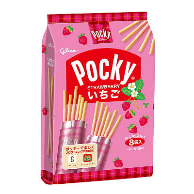 Glico 格力高 草莓百奇棒 8小袋入 133g