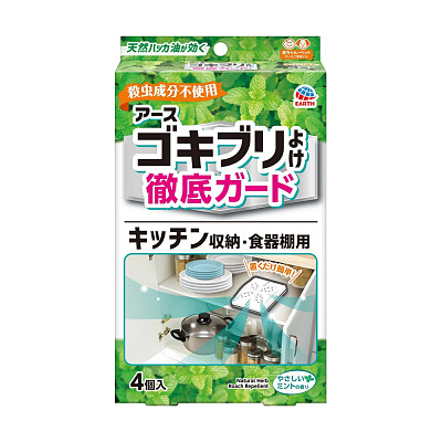 安速 Naturas天然驱蟑片 厨柜抽屉用 4枚入
