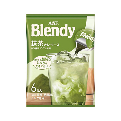AGF Blendy 咖啡液胶囊 抹茶味 绿色包装 6个入 120g