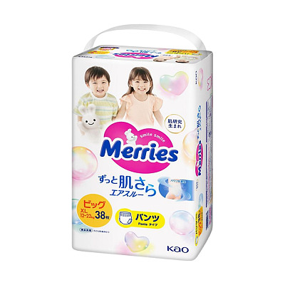 花王 Merries妙而舒 拉拉裤 XL号 38枚 12–22kg