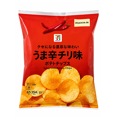 日本711自有品牌 薯片 香辣味 65g