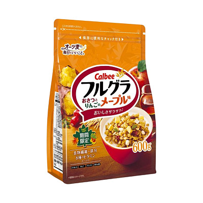 Calbee 卡乐比 谷物麦片 枫叶配红薯和苹果 600g