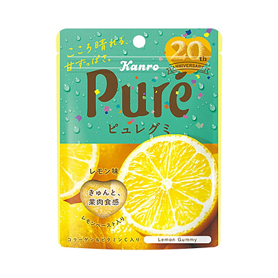 Kanro pure橡皮糖 柠檬味 56g