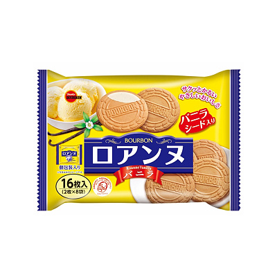Bourbon 夹心脆酥饼 香草奶油味 16枚入 149g