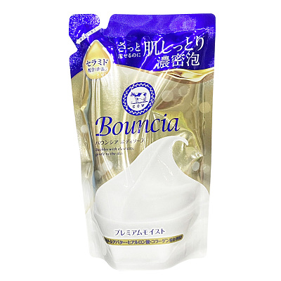 牛乳石碱 浓密泡沫沐浴露 全新添加神经酰胺 金色滋润 补充装 340ml