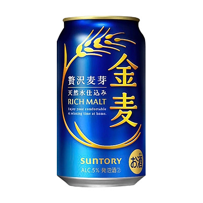 三得利 金麦啤酒 5% 350ml