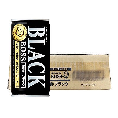【整箱】三得利 Boss 无糖黑咖啡 185g*30罐/箱